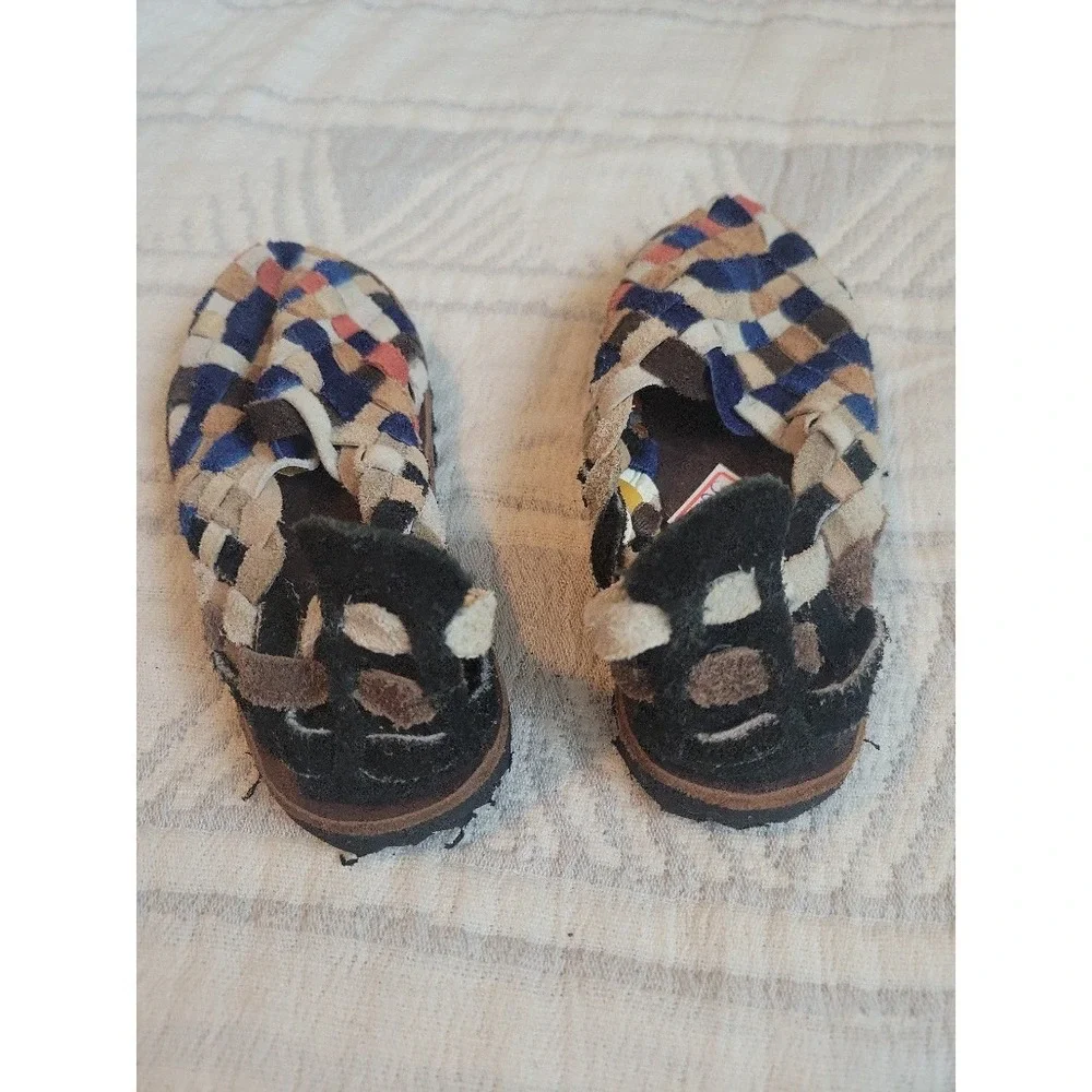 Artisan Handmade Brazilian Kids Slip-On Shoes Size‎ 11C Leather